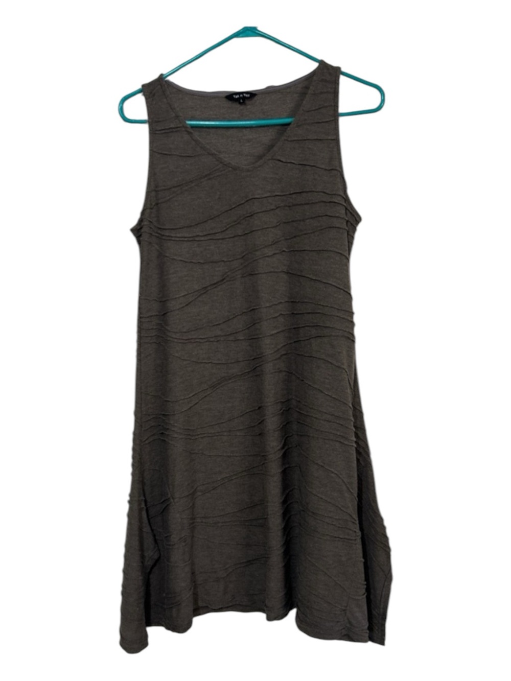 Yak n Yeti Women’s Dress Size L Brown Sleeveless V-Neck Casual A-Line